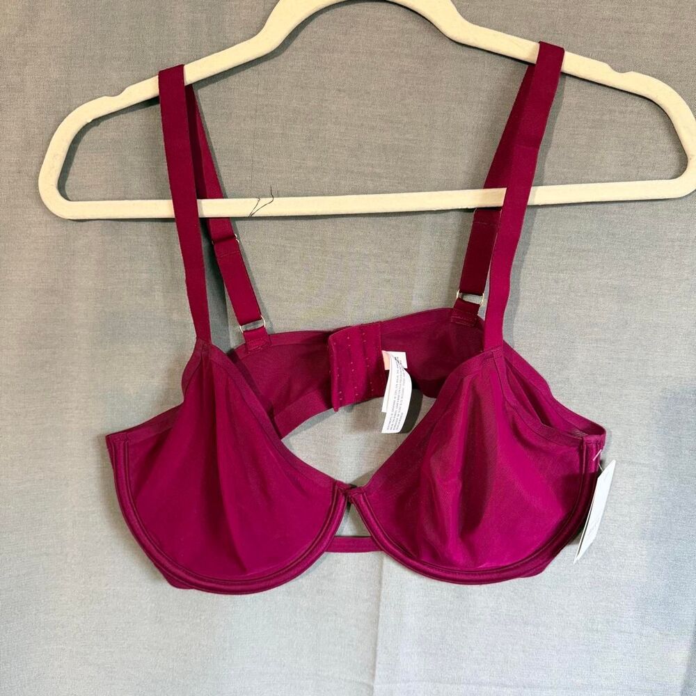 Auden Women's Pink and Burgundy Bra